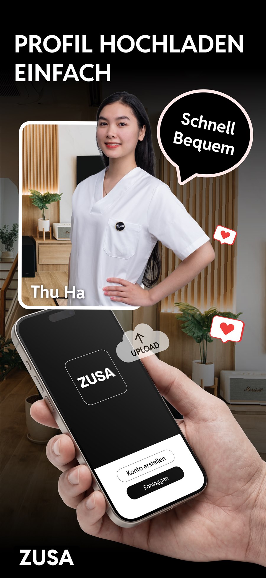Hình giới thiệu tính năng tạo hồ sơ ZUSA